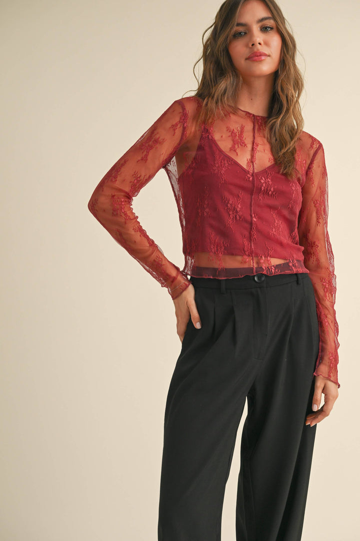 Lace Top with Lining