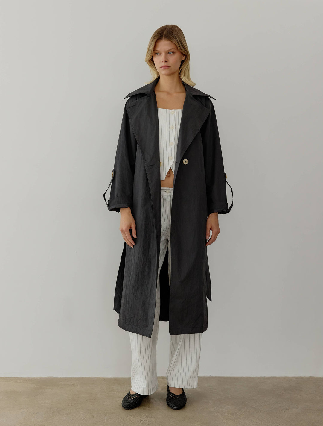 Midi Length Trench Coat