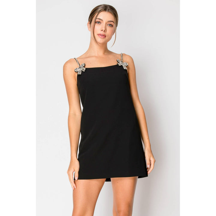 Crystal Embellished Mini Dress