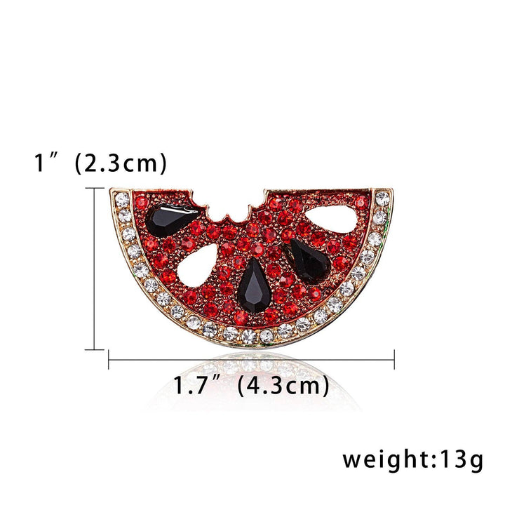 Watermelon Rhinestone Brooches