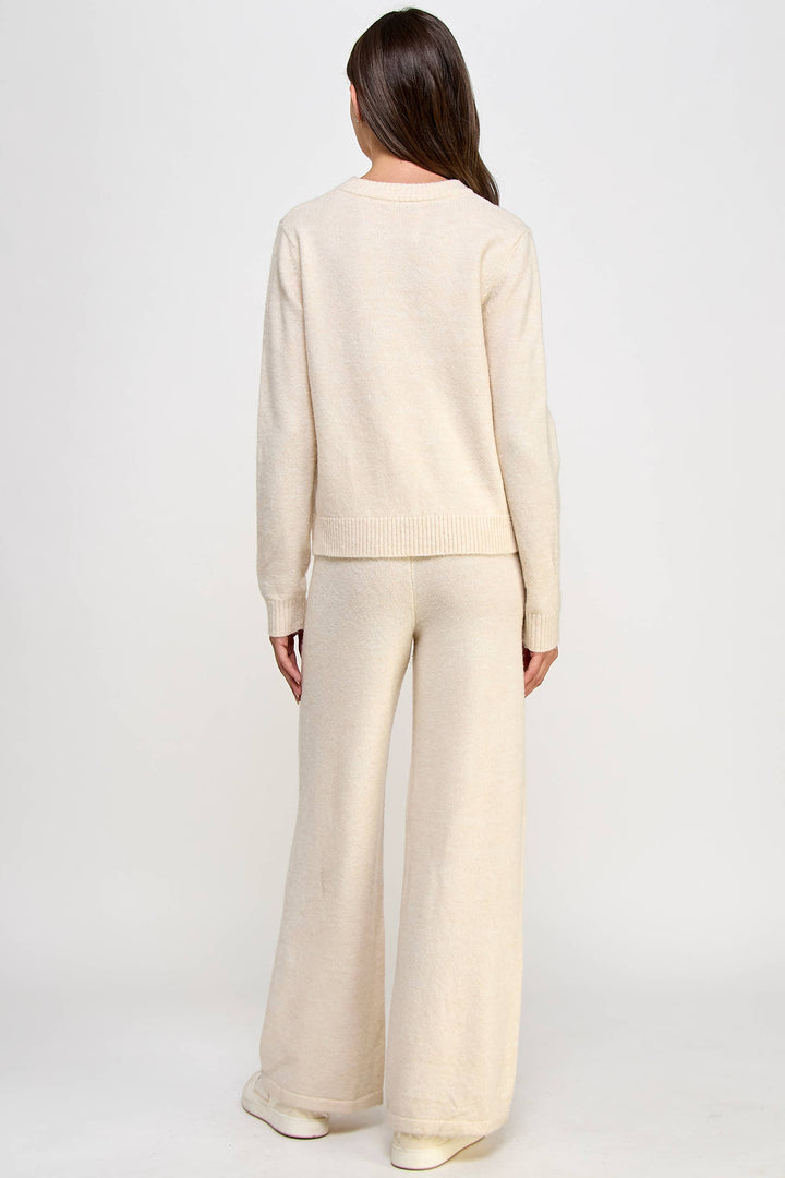 Cozy Knit Lounge Wide Leg Pants