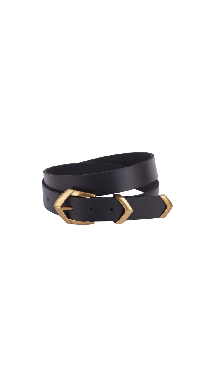 Boho Triangular Buckle Leather Belt Set