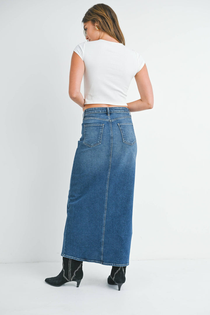 Stretch Classic Midi Skirt