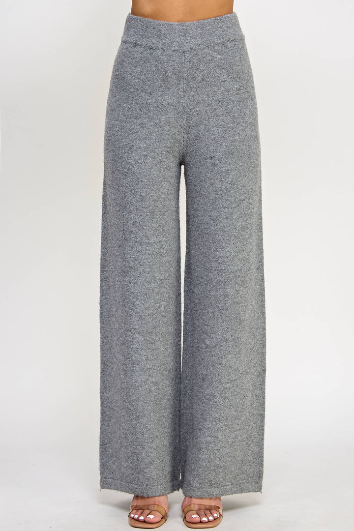 Cozy Knit Lounge Wide Leg Pants