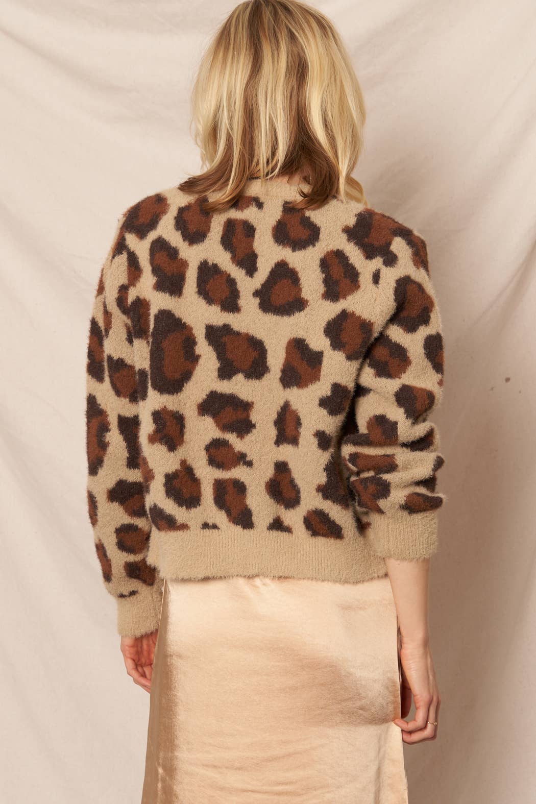 Leopard Print Cardigan Sweater