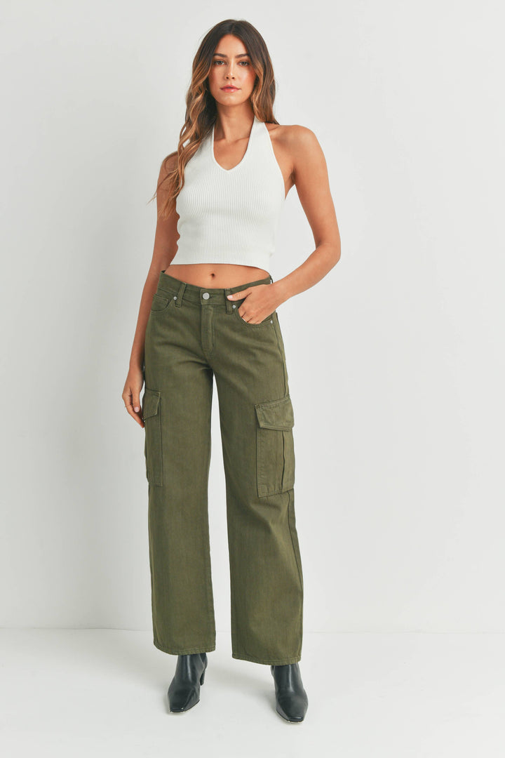 Cargo Jean in Dark Olive