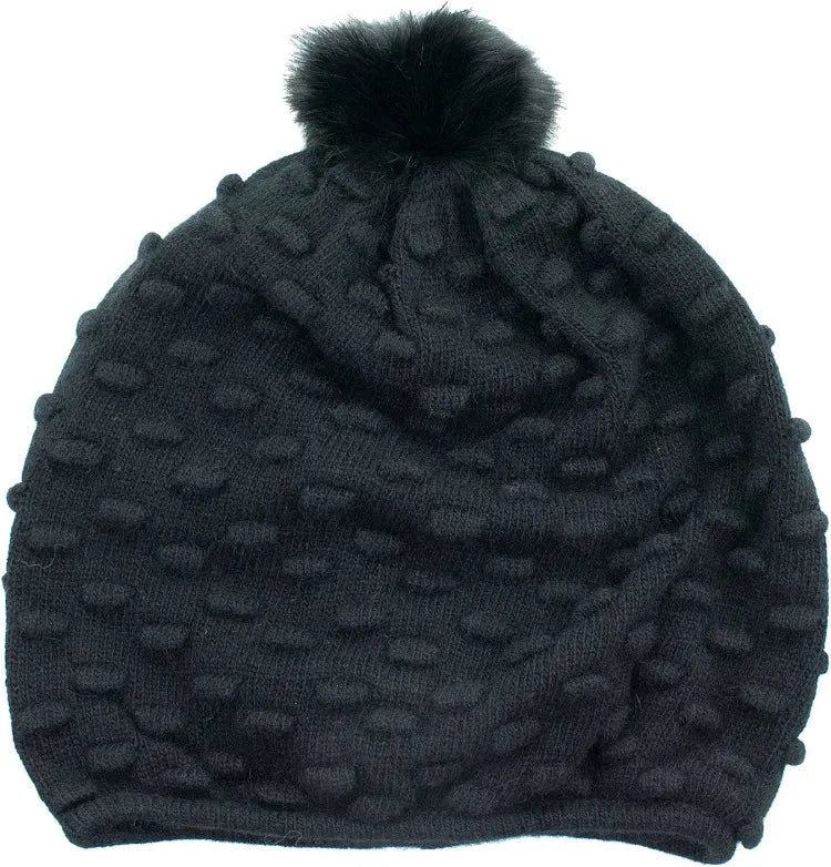 Popcorn Bump Pom Pom Hat