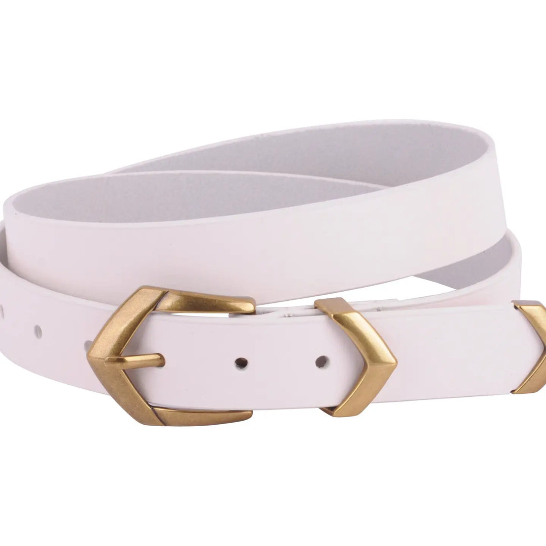 Boho Triangular Buckle Leather Belt Set