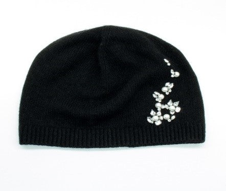 Jersey Hat with Side Jewel Cluster