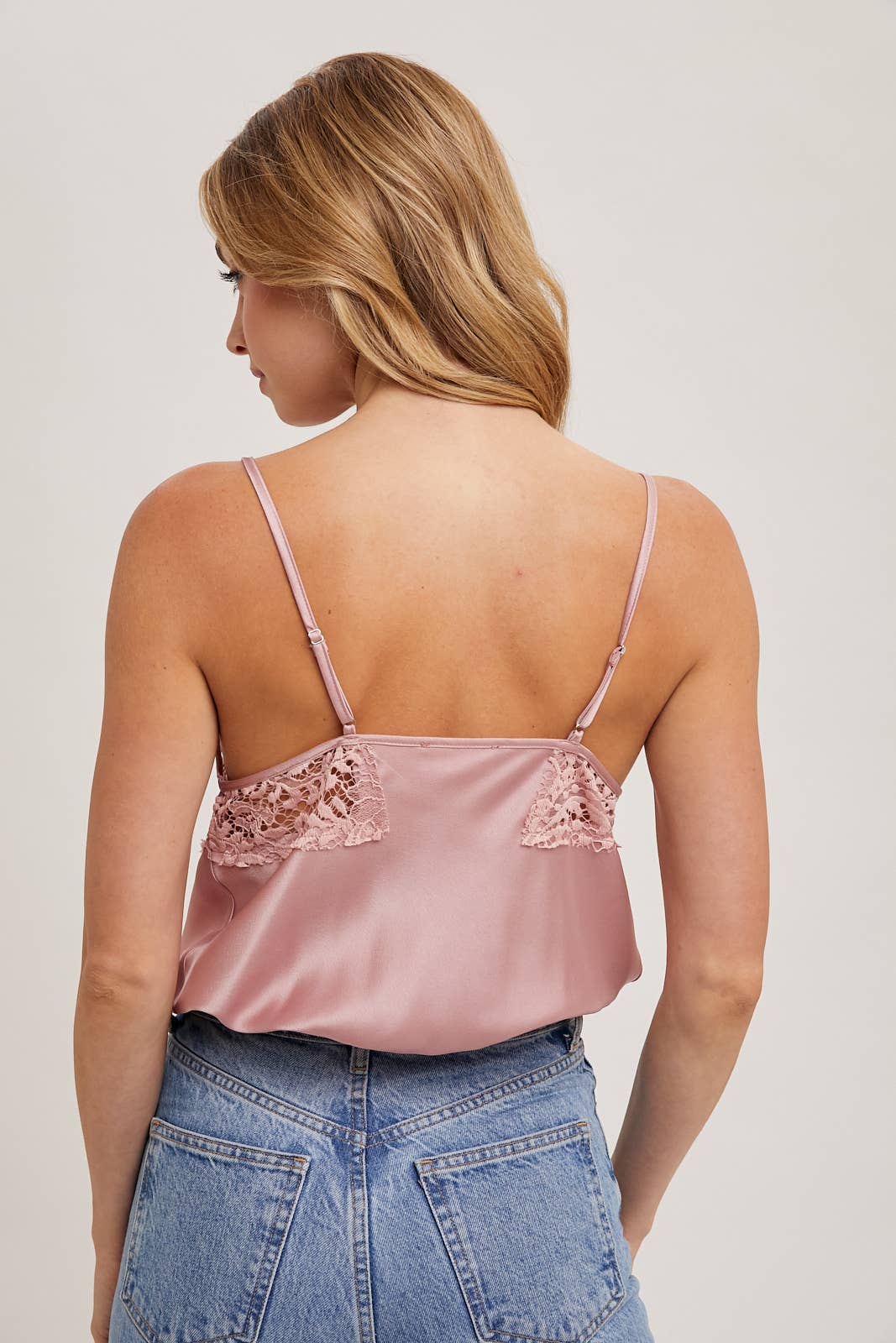 Silky Lace Trim Camisole