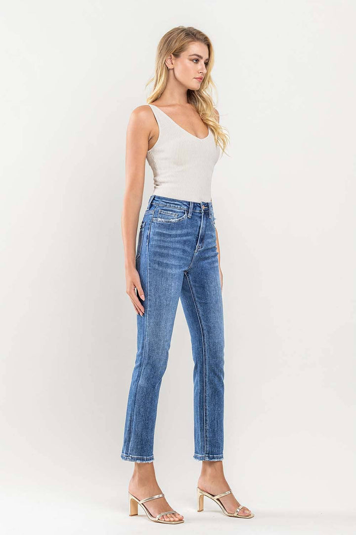 Super High Rise Ankle Slim Straight Jeans