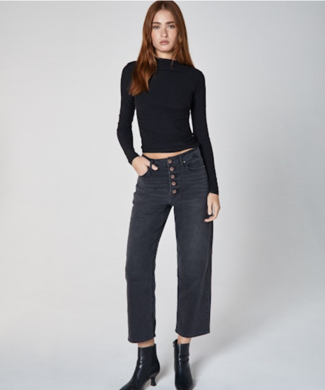 Bree Psych Cropped Straight Leg Jean