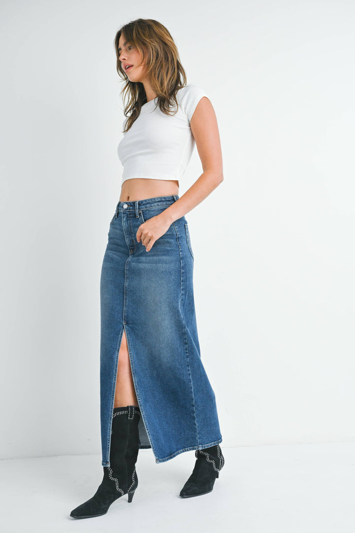 Stretch Classic Midi Skirt